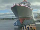 實拍美最新3000噸瀕海戰斗艦被“扔”下水